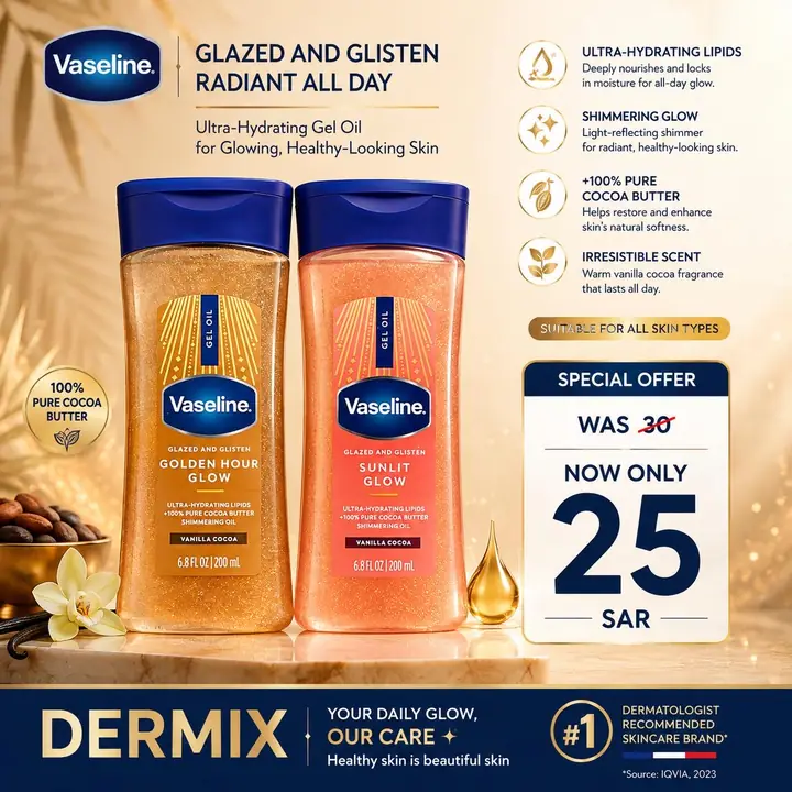زيت جل بلمعة ذهبية — Vaseline